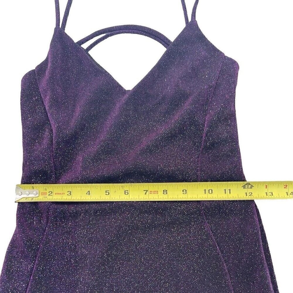 Windsor Women’s Dress Y2K Purle Sparkly fairy Mini Dress Two Tone Prom Party - Picture 10 of 16